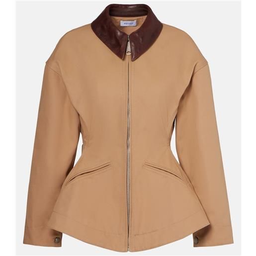 McQueen giacca in canvas con peplum