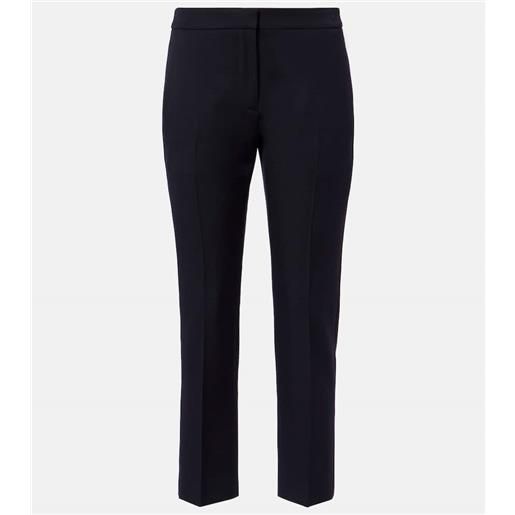McQueen pantaloni cropped in gabardine di lana