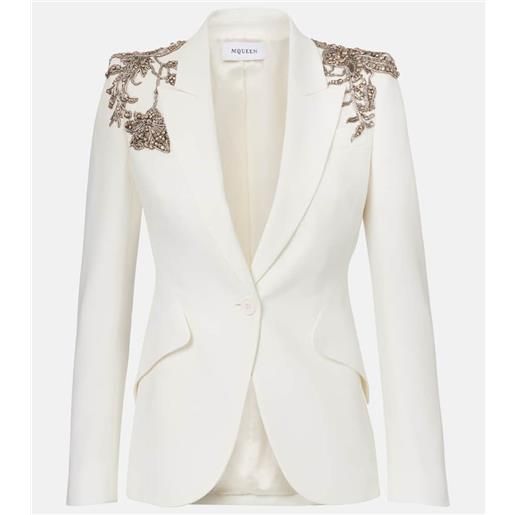McQueen blazer monopetto con ricamo