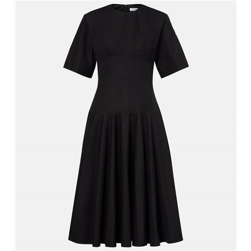 McQueen abito midi in popeline di cotone