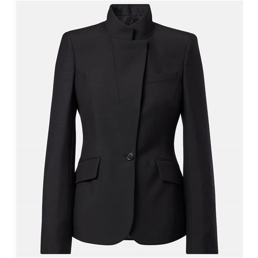 McQueen giacca in lana e mohair