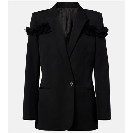 McQueen blazer in lana con pizzo