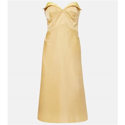 McQueen abito midi in raso