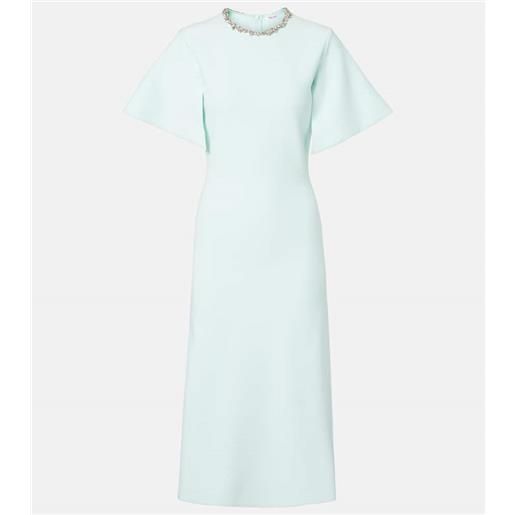 McQueen abito da cocktail in crãªpe con cristalli