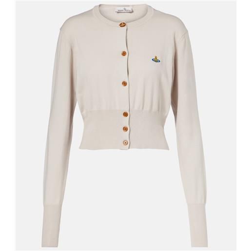 Vivienne Westwood cardigan bea orb in cotone e cashmere