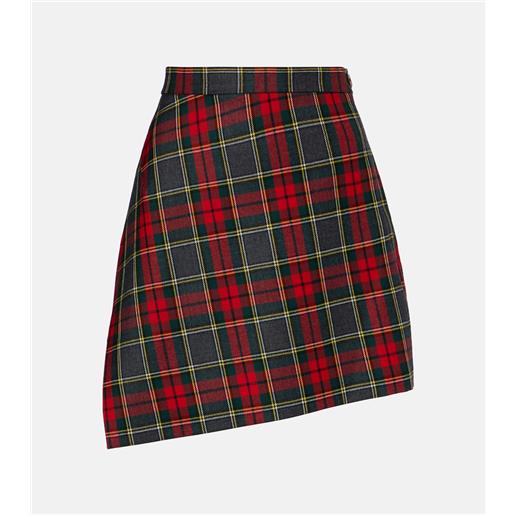 Vivienne Westwood minigonna infinity in lana vergine a quadri