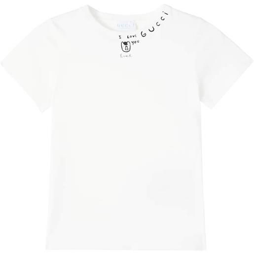Gucci Kids x euan roberts - t-shirt in jersey di cotone