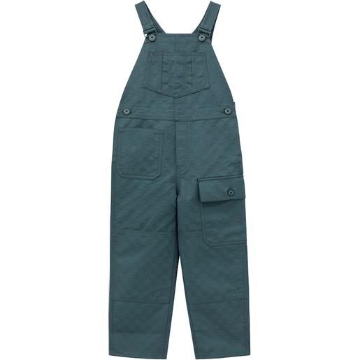 Gucci Kids salopette in gabardine di cotone gg