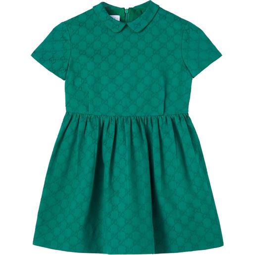 Gucci Kids abito in jacquard di cotone gg