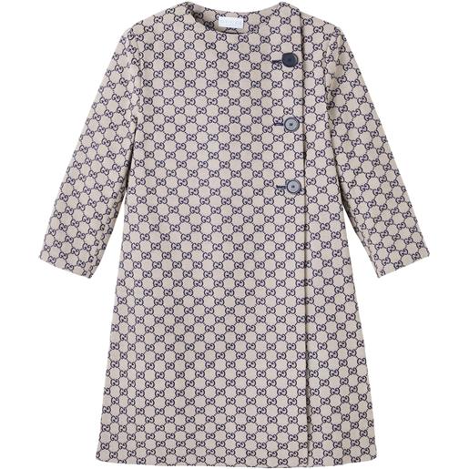 Gucci Kids cappotto doppiopetto in canvas gg