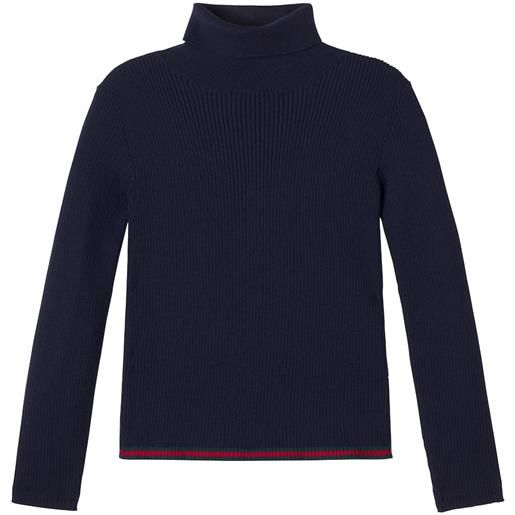 Gucci Kids dolcevita web stripe in lana