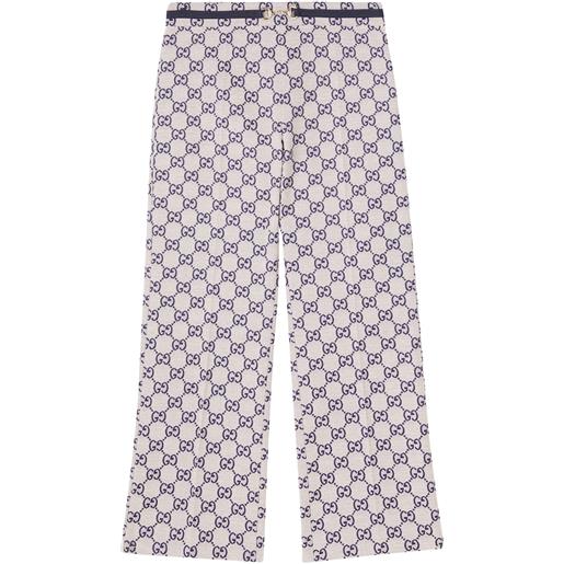 Gucci Kids pantaloni regular in jacquard gg