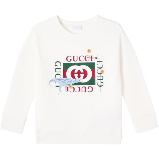 Gucci Kids pullover double g in jersey di cotone