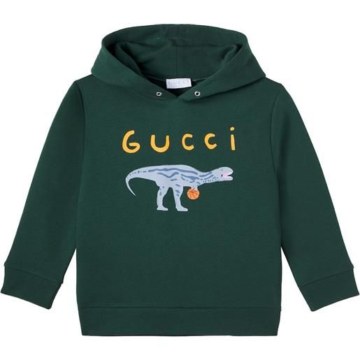 Gucci Kids felpa in jersey di cotone con loco
