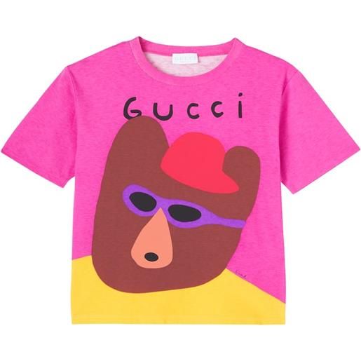 Gucci Kids t-shirt in jersey di cotone con stampa
