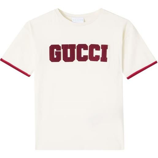 Gucci Kids t-shirt in jersey di cotone con logo