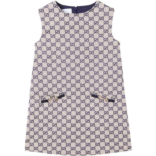 Gucci Kids abito in jacquard gg