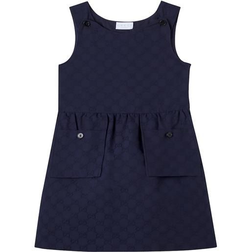 Gucci Kids abito in jacquard di cotone gg