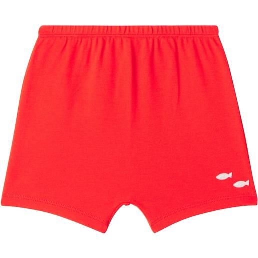 Gucci Kids baby - shorts in misto cotone con ricamo