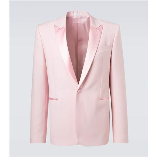 McQueen blazer in lana e mohair con seta