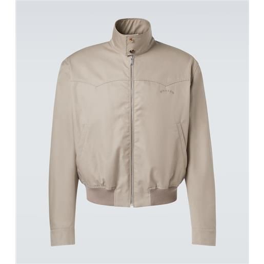 McQueen giacca in gabardine di cotone