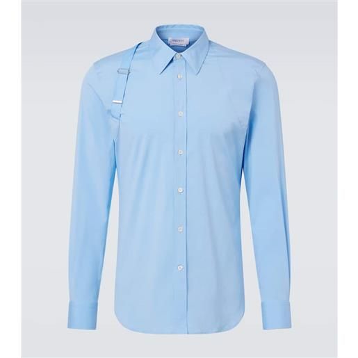 McQueen camicia in popeline di misto cotone