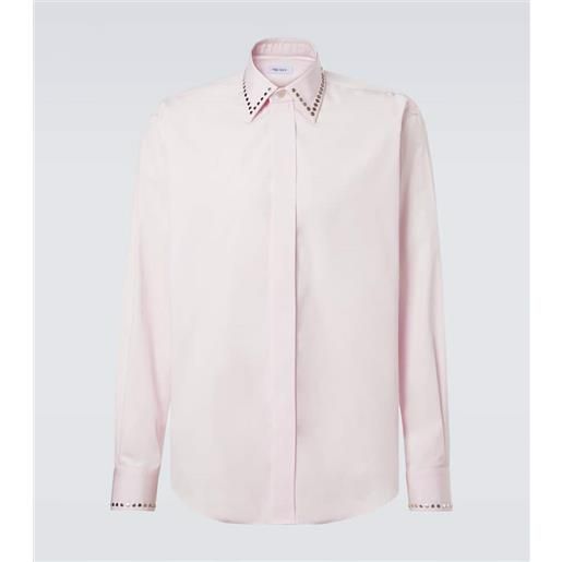 McQueen camicia in popeline di cotone con borchie