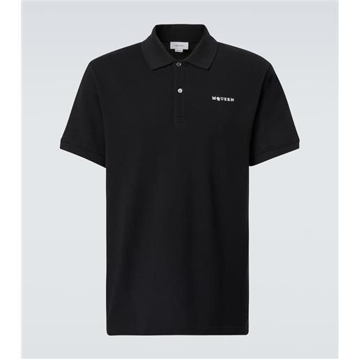 McQueen polo in cotone con logo