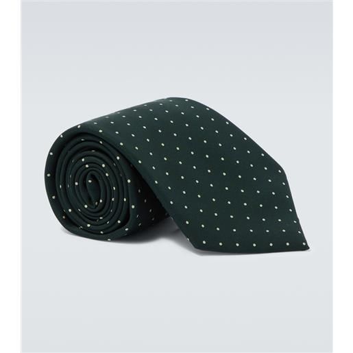 Dunhill cravatta in seta a pois