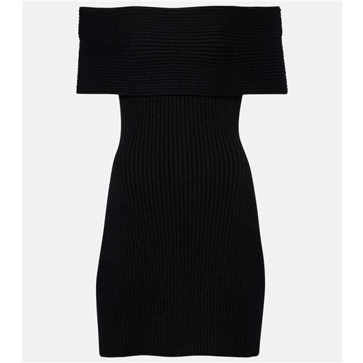 Givenchy abito corto in maglia di misto alpaca e lana a coste