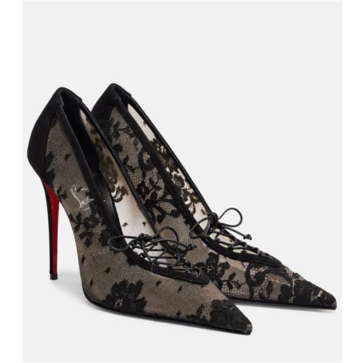 Christian Louboutin pumps km lace 100 con suede