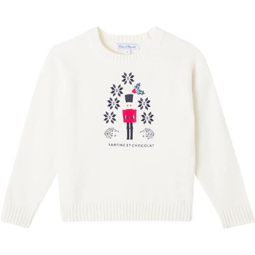 Tartine et Chocolat pullover in lana con intarsi