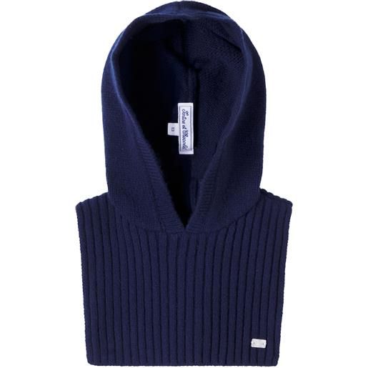 Tartine et Chocolat cappuccio in maglia di lana a coste