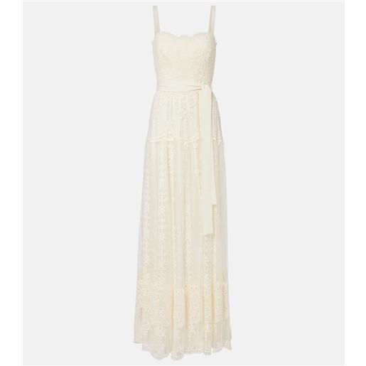 Elie Saab abito bustier in tulle con ricamo