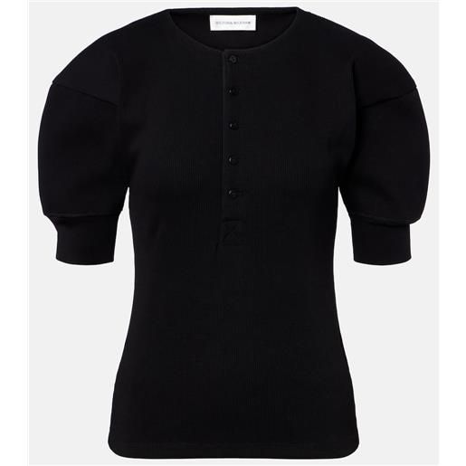 Victoria Beckham top in misto cotone con bottoni