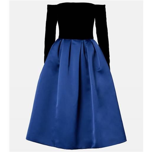 Carolina Herrera abito midi in crãªpe e raso