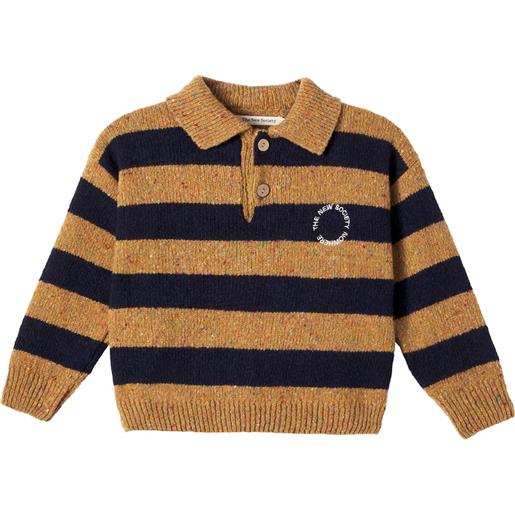 The New Society polo jorge in misto lana a righe