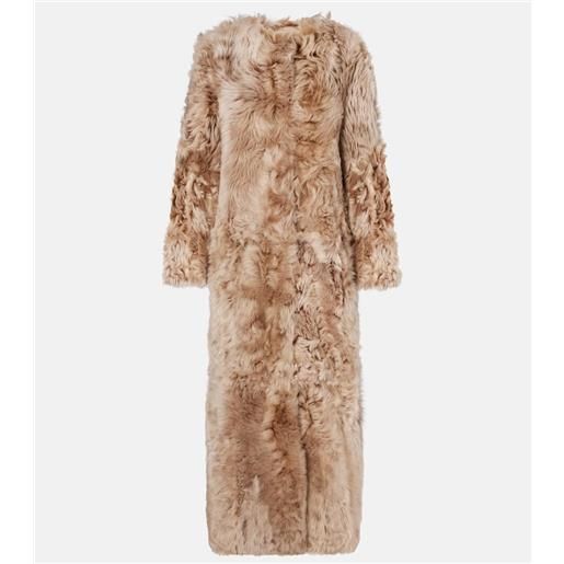 Yves Salomon cappotto reversibile in shearling e pelle