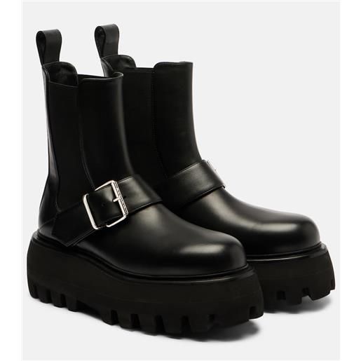 McQueen stivaletti sofa buckle in pelle