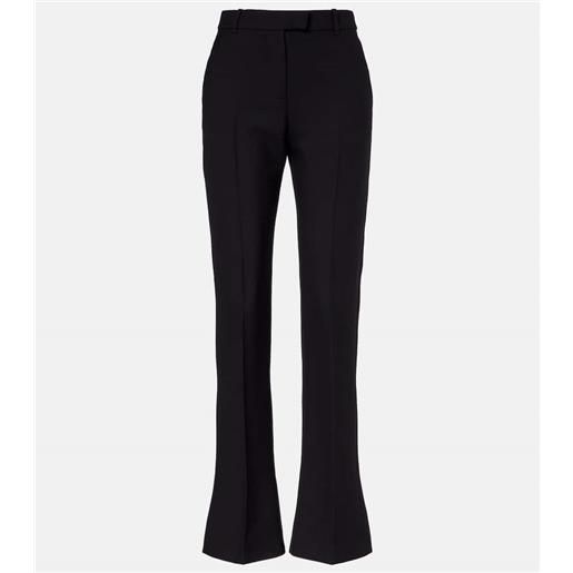 McQueen pantaloni regular in misto lana e seta