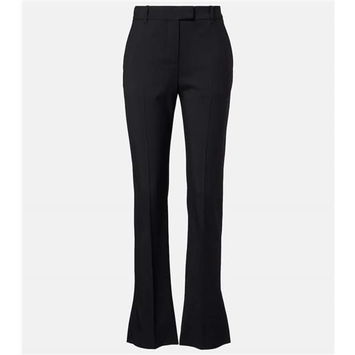 McQueen pantaloni da abito in gabardine di lana