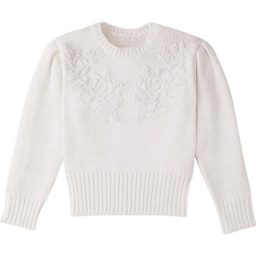 C'era Una Volta pullover gabri con lamã© e ricamo