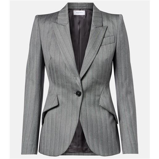 McQueen blazer gessato in lana