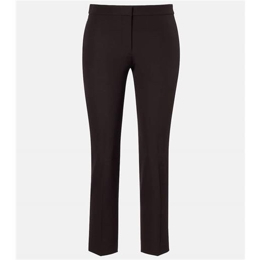 McQueen pantaloni regular in crãªpe di lana a vita media