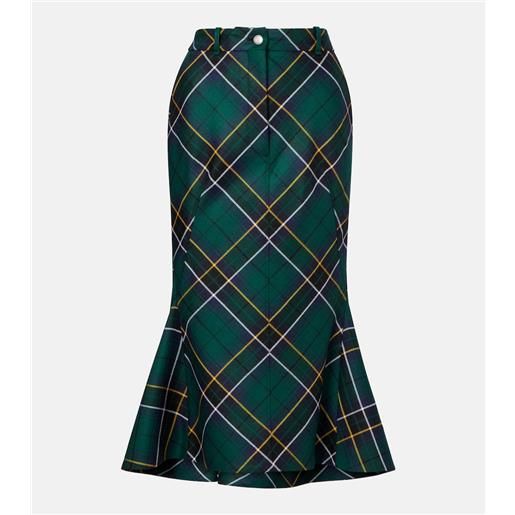 McQueen gonna midi in lana tartan