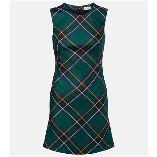 McQueen abito corto in lana tartan