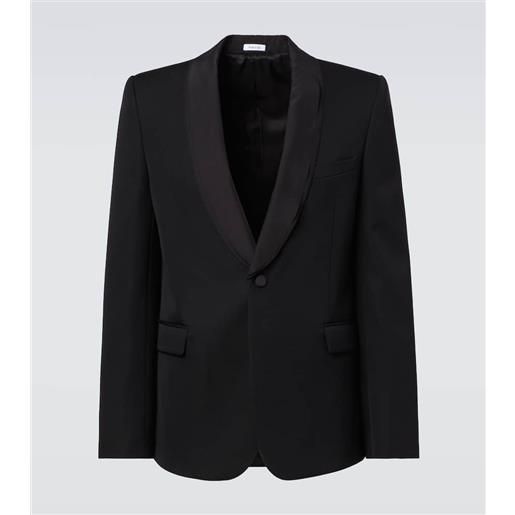 McQueen blazer da smoking in lana vergine