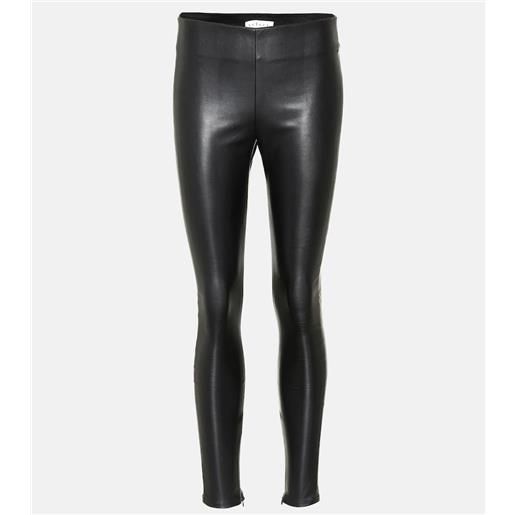 Velvet leggings berdine in similpelle