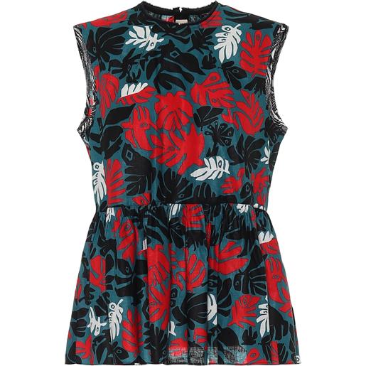 Marni top in lino e cotone