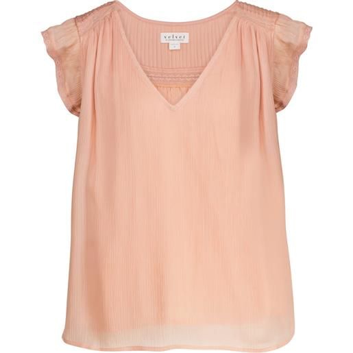 Velvet blusa isabelle con pizzo